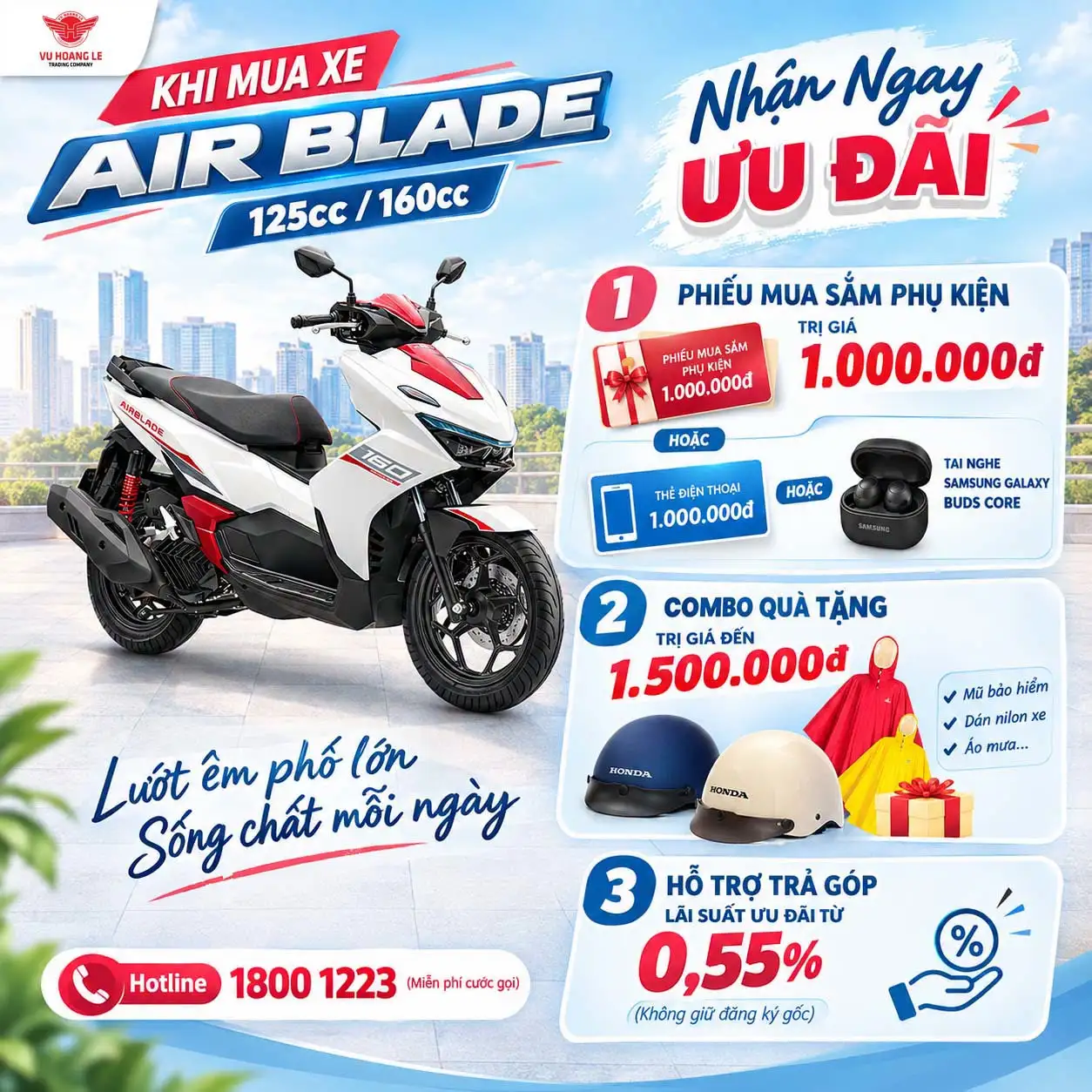 Honda Air Blade 125cc/160cc – Ưu Đãi Cực Hời Tại HEAD Vũ Hoàng Lê