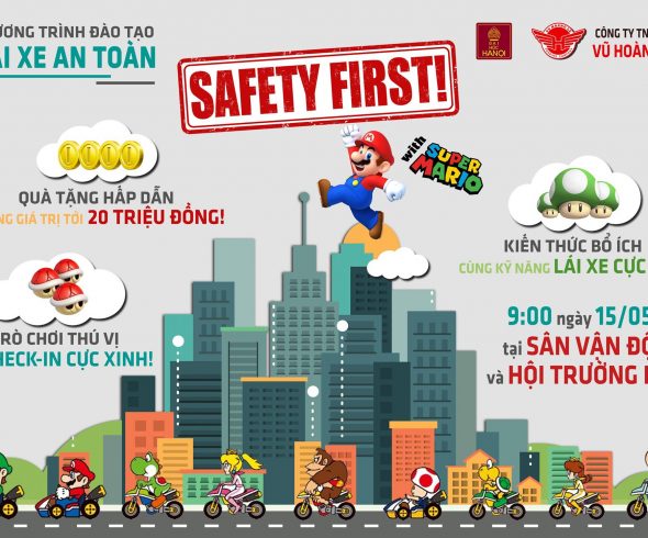 Vui học Lái xe An toàn cùng Super Mario tại trường Đại học Hà Nội