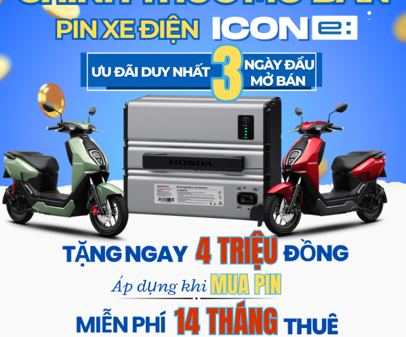 CHÍNH THỨC MỞ BÁN PIN XE ĐIỆN Honda ICON e: