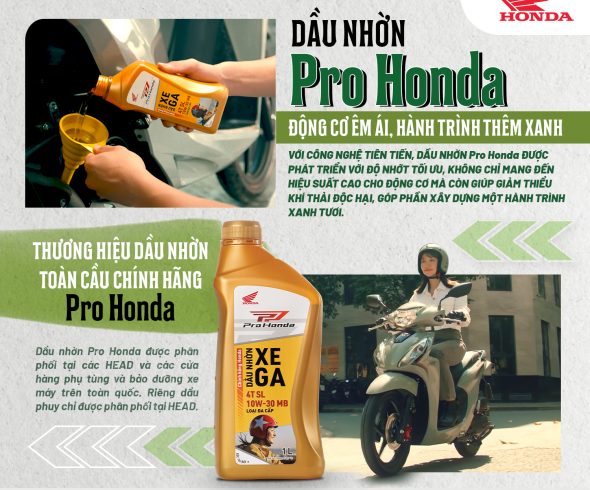 DẦU NHỜN Pro Honda – ĐỘNG CƠ ÊM ÁI, HÀNH TRÌNH THÊM XANH
