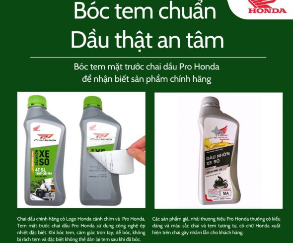 Cảnh Báo Hàng Giả, Nhái Thương Hiệu Dầu Nhờn Pro Honda