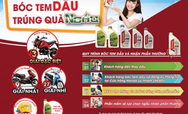 Honda Việt Nam thực hiện chương trình khuyến mãi “Bóc tem dầu – Trúng quà ngầu”